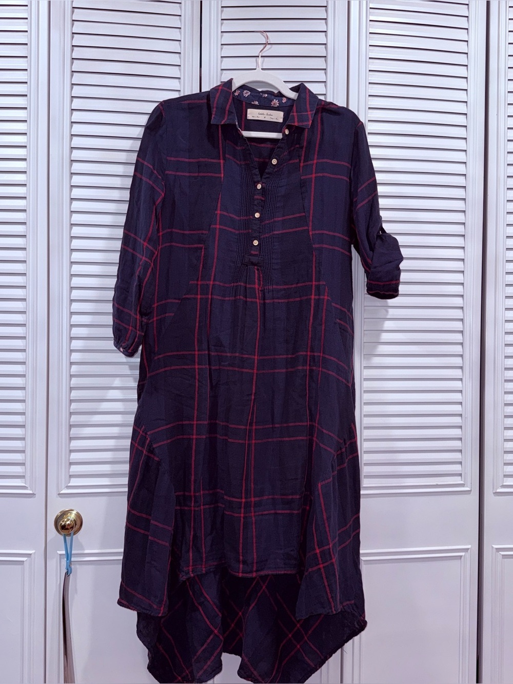 Isabella Sinclair Tartan Asymetrical Shirt Dress M